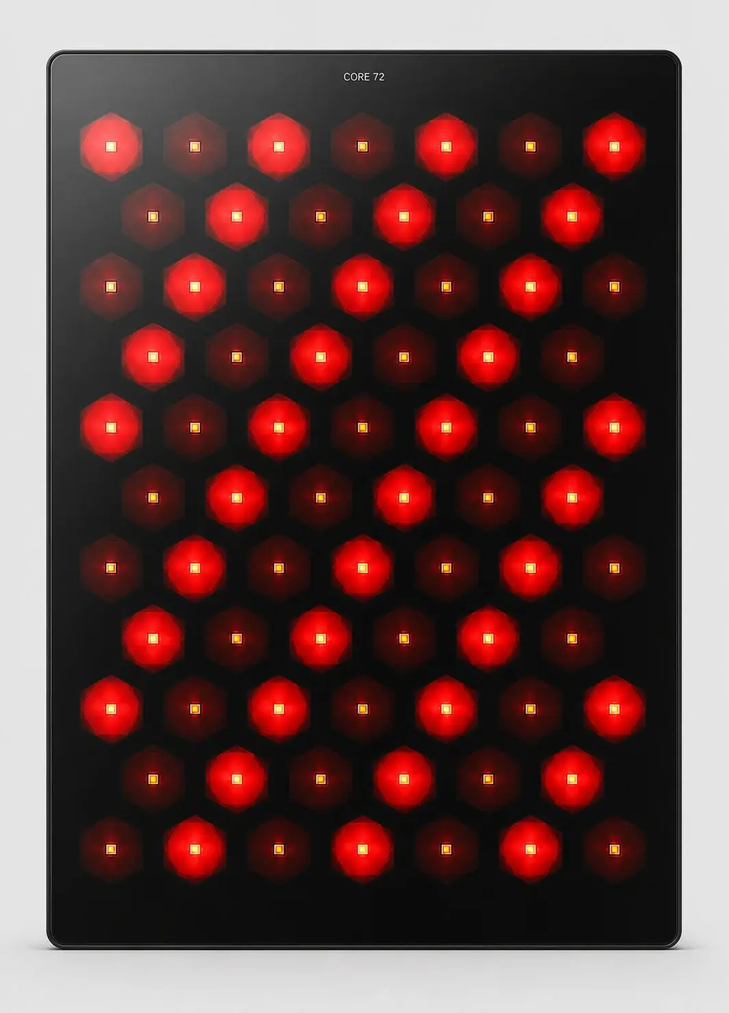 ALPHALUX CORE NEO panel with illuminated red and near-infrared LEDs